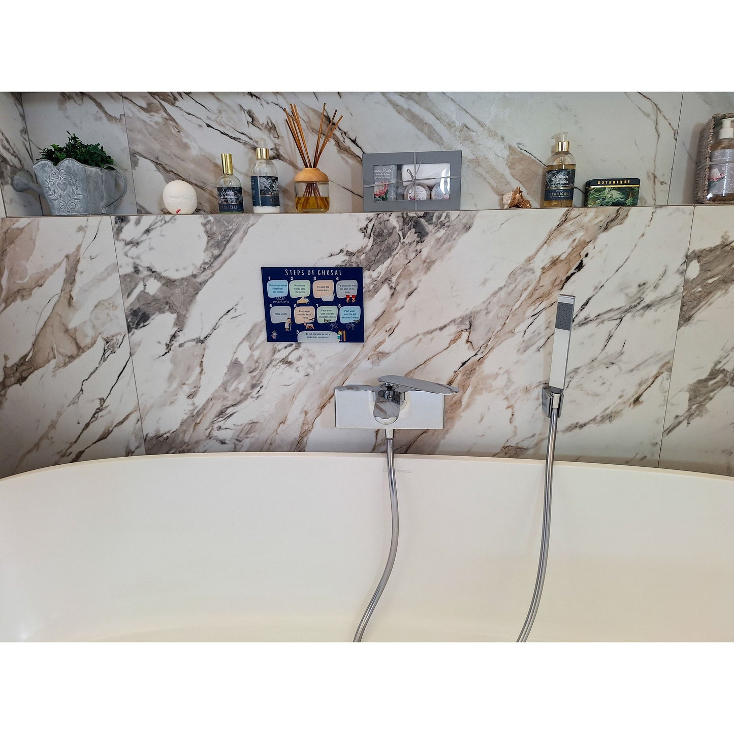 Steps Of Ghusal Sequence - Acrylic / Perspex Wall Decor