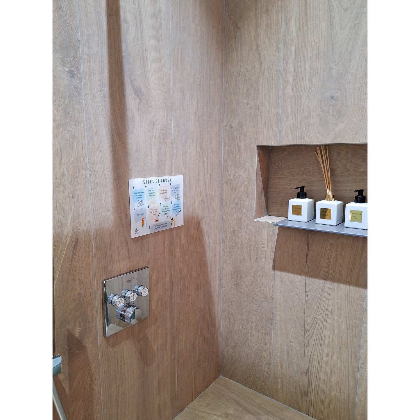 Steps Of Ghusal Sequence - Acrylic / Perspex Wall Decor