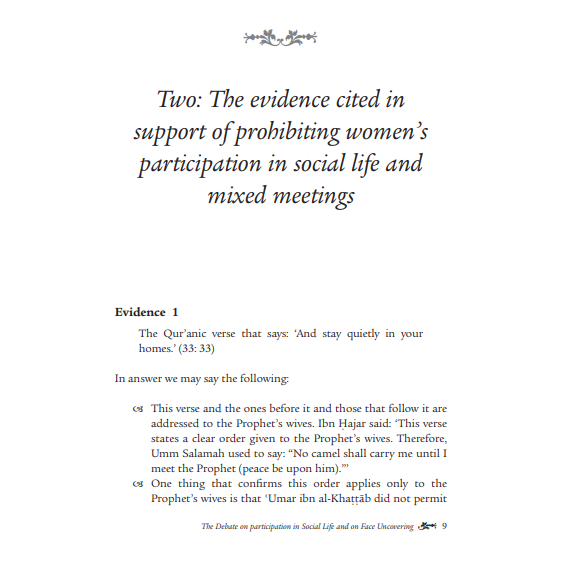 The Debate on Participation in Social Life and on Face Covering: Volume 5 of Women's Emancipation During the Time of the Prophet SAW
