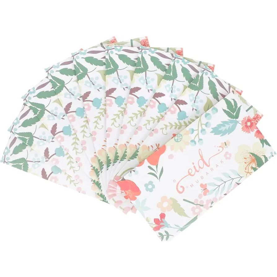 Eid Mubarak Envelopes - Floral (Pack of 10)