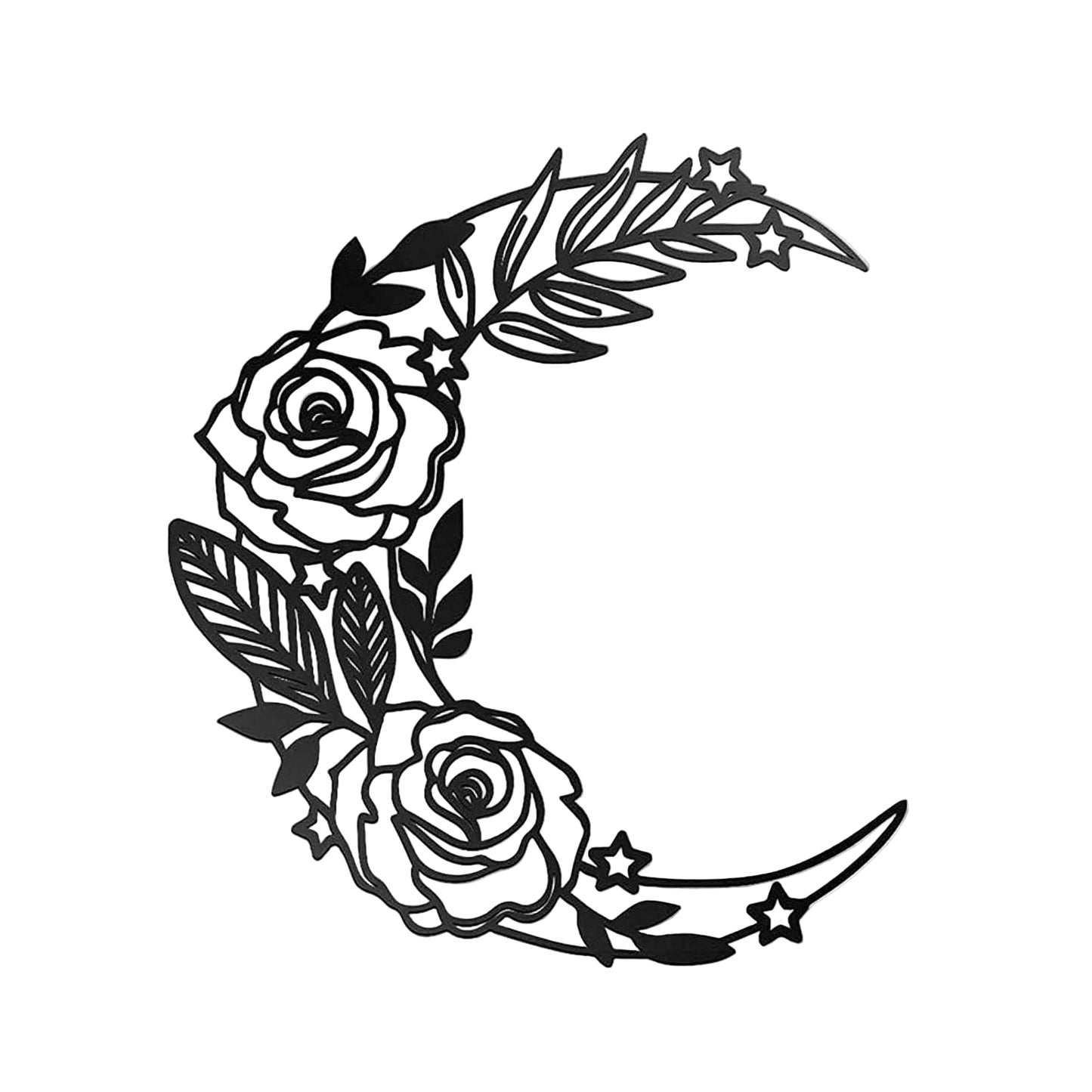 Moon Wall Decor - Black Metal