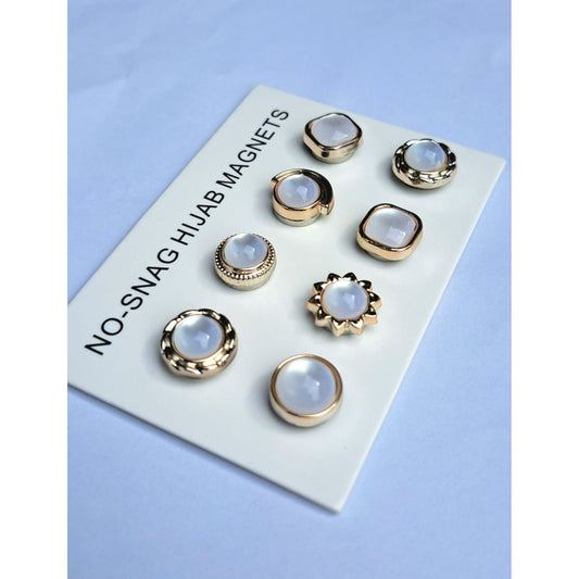 No-Snag Pearl Hijab Magnets (Pack of 8)