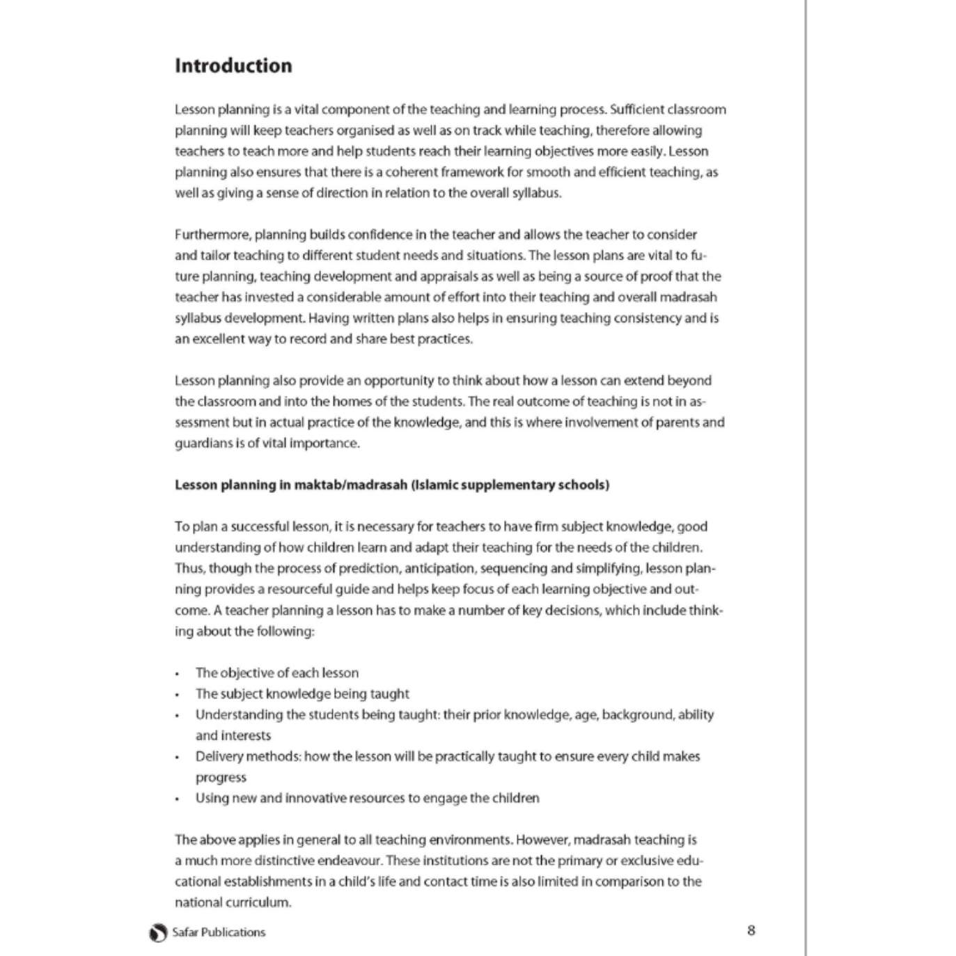 Safar Teacher’s Guide for Islamic Studies – Book 3