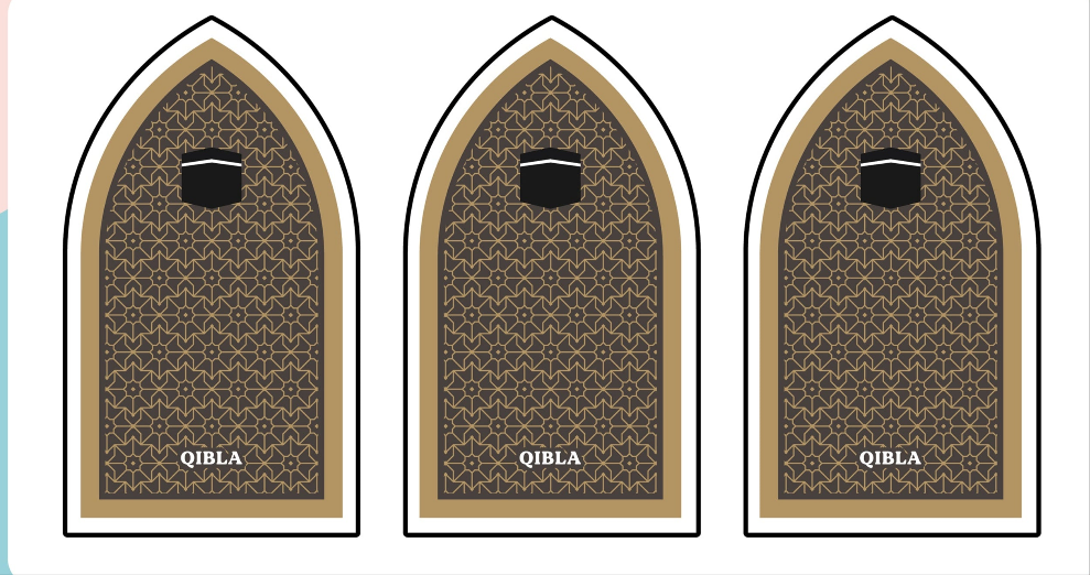 Qibla Arrow Stickers (Pack of 3)