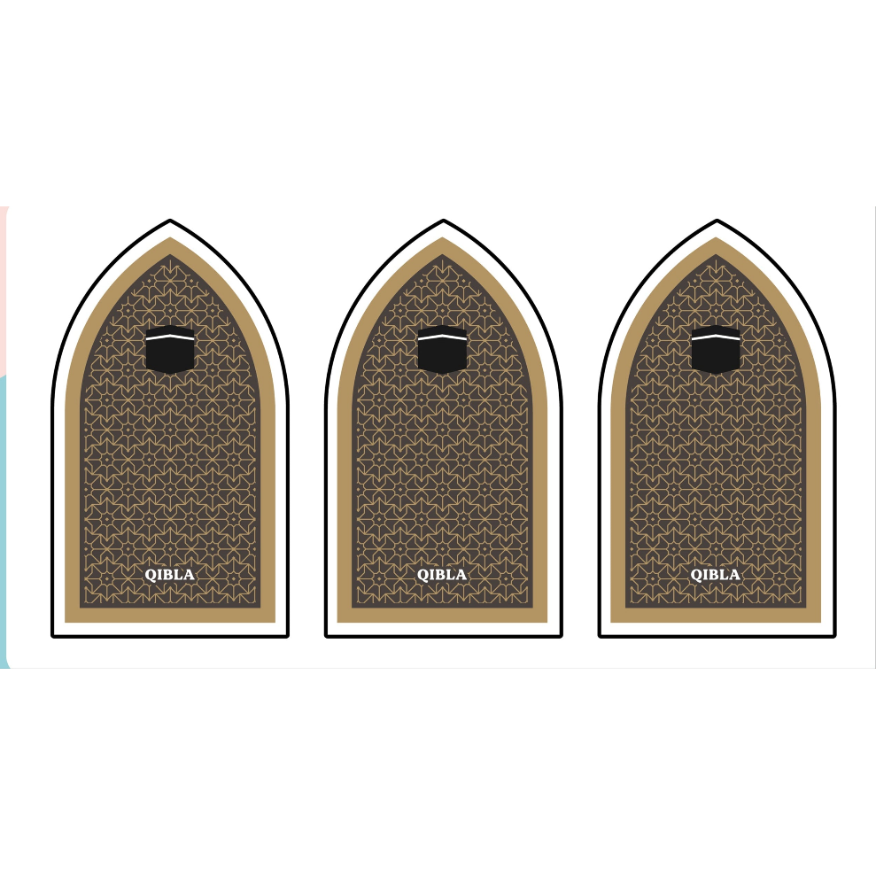 Qibla Arrow Stickers (Pack of 3)