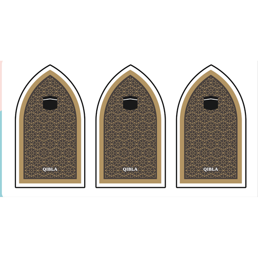 Qibla Arrow Stickers (Pack of 3)