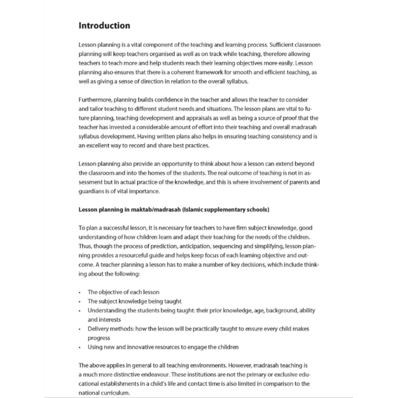 Safar Teacher’s Guide for Islamic Studies – Book 1