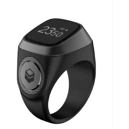 Smart Zikr Ring: Black & Grey