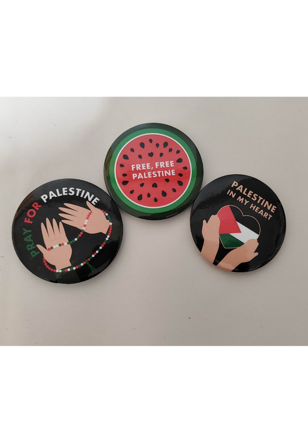 Palestine Badges (Pack of 3) - 100% of proceeds go to Palestine