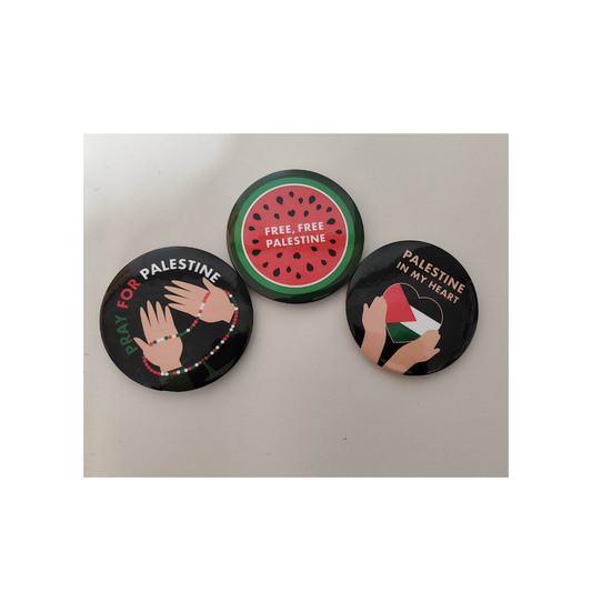 Palestine Badges (Pack of 3) - 100% of proceeds go to Palestine