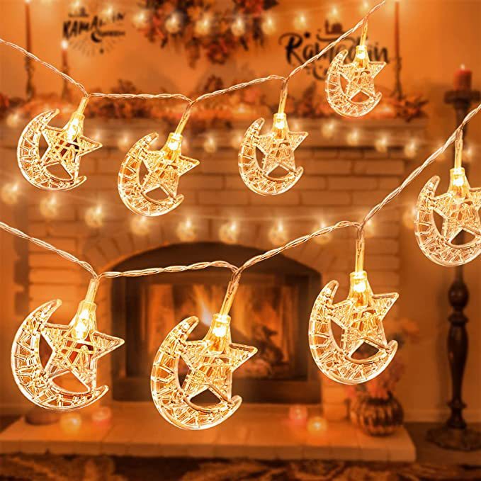 Moon & Star LED String Lights - Clear