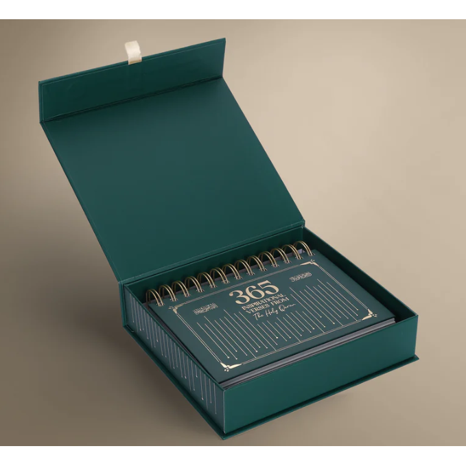 Quran Desk Calendar: 365 Inspirational Verses (Incl. Gift Box)
