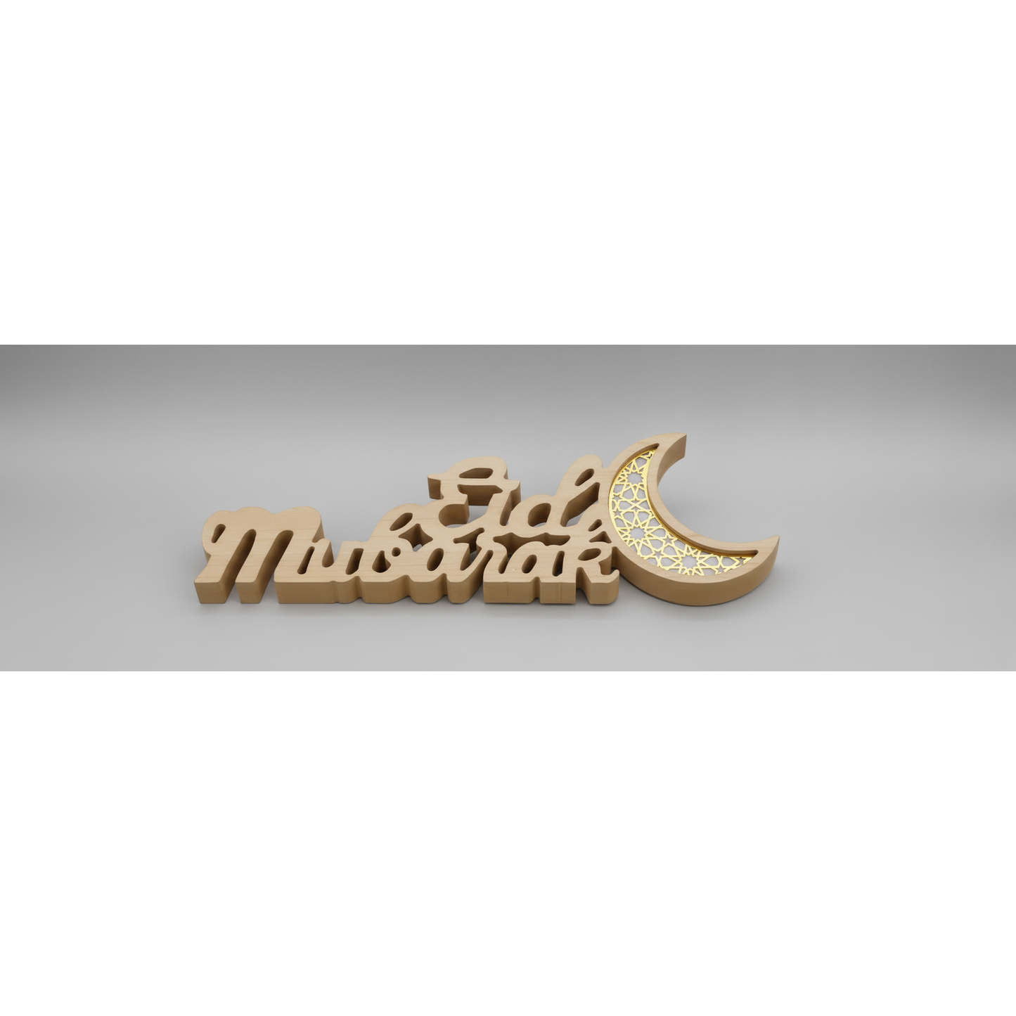 Eid Mubarak - Wooden Light Up Sign