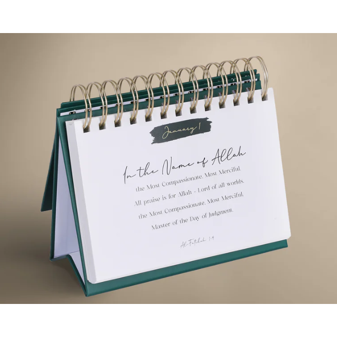 Quran Desk Calendar: 365 Inspirational Verses (Incl. Gift Box)