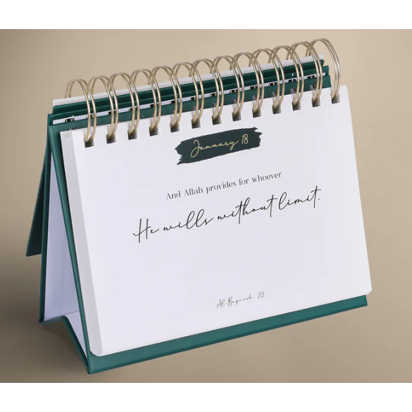 Quran Desk Calendar: 365 Inspirational Verses (Incl. Gift Box)