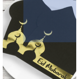 Eid Mubarak Serviettes - Black & Gold (Pack of 20)