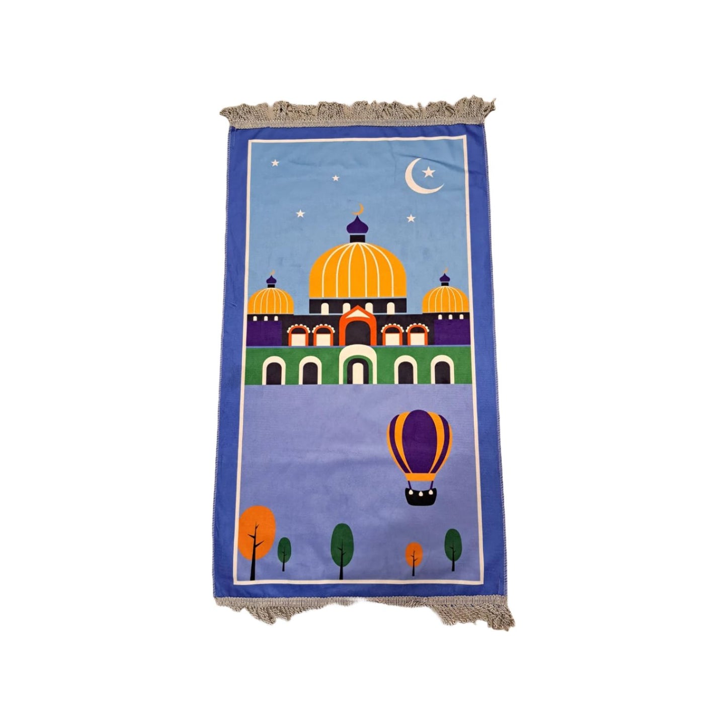 Kids Prayer Mat - Masjid (Dark Blue Border)
