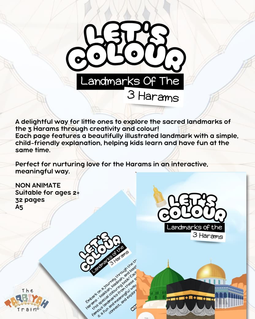 Let's Colour Landmarks of the 3 Harams (Colouring Book)