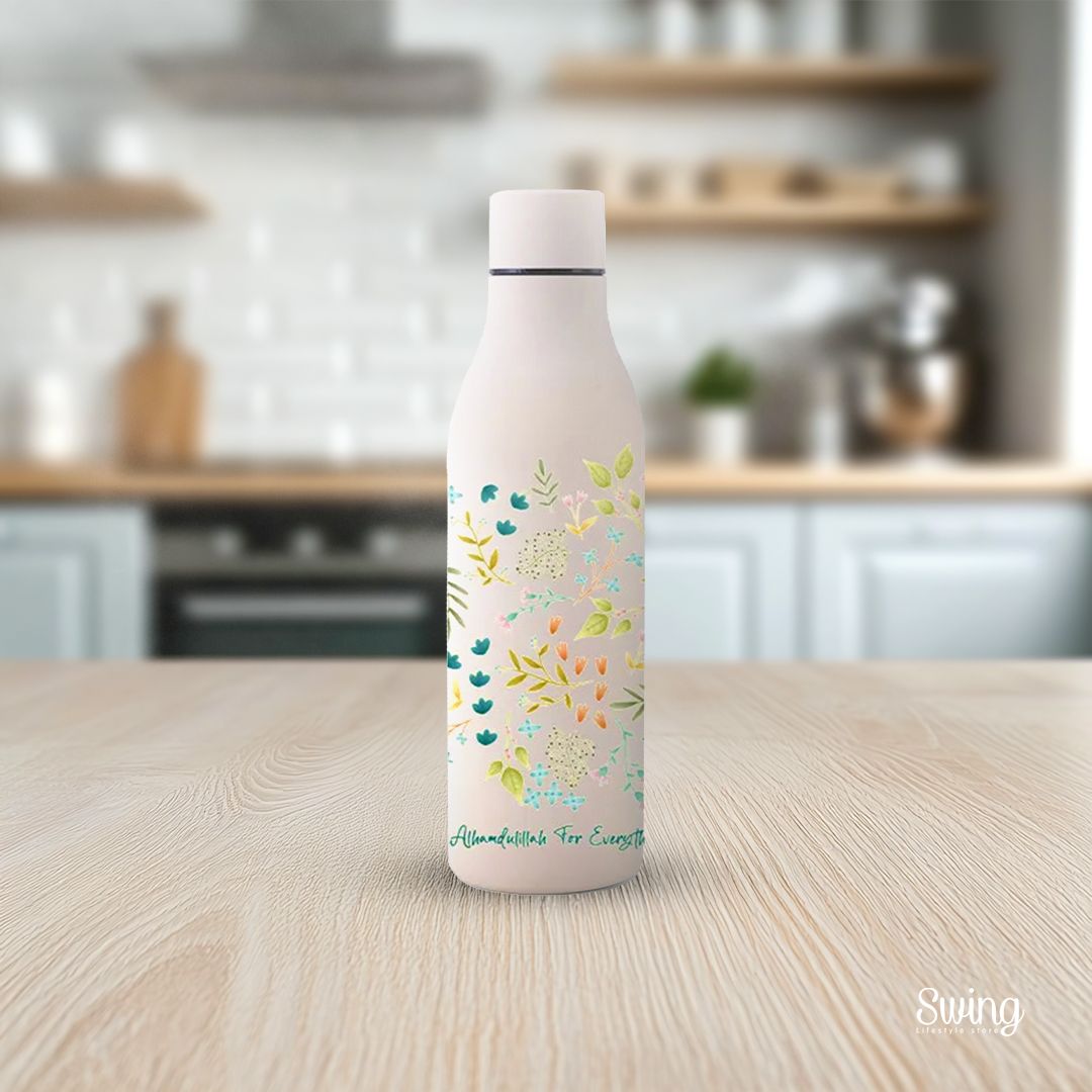 Insulated Bottle (Stainless Steel) - White / Blue