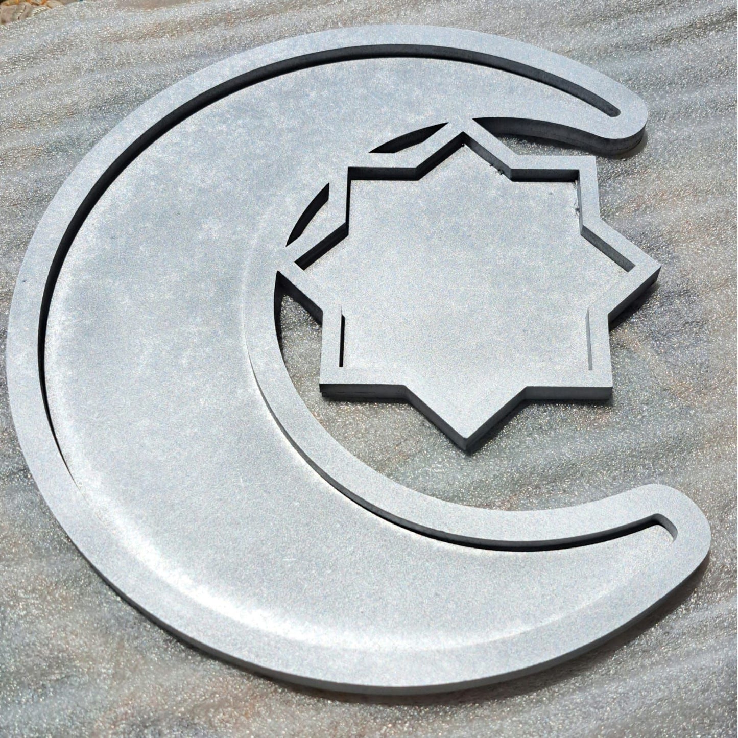 Moon Tray: Wood - Gold / Silver