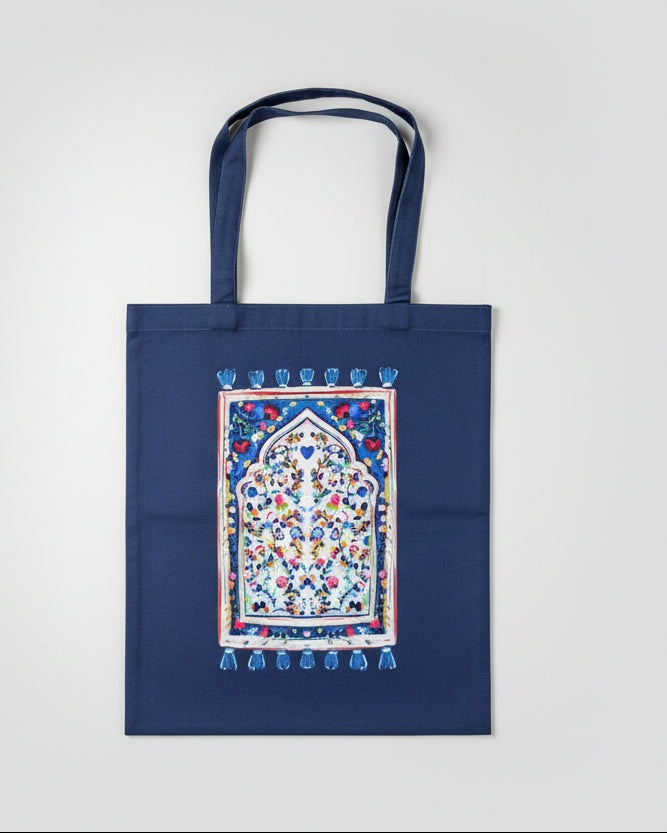 Tote Bag: Prayer Rug (Navy)