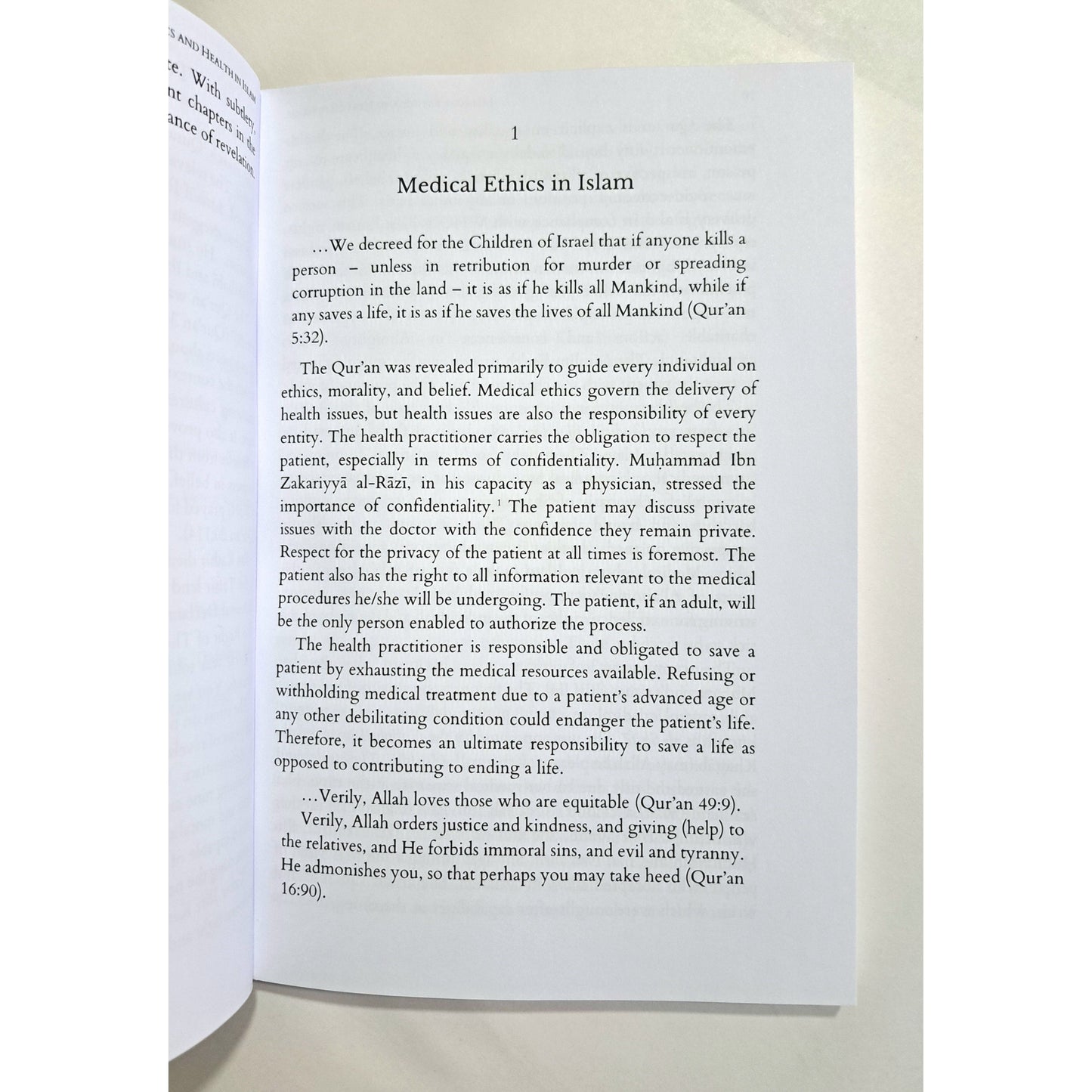 Medical Ethics and Health In Islam: Islamic Consciousness and Responsibility for Better Health