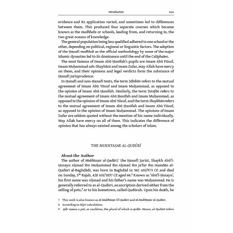 The Mukhtasar Al-Quduri: A Manual of Islamic Law According to the Hanafi School