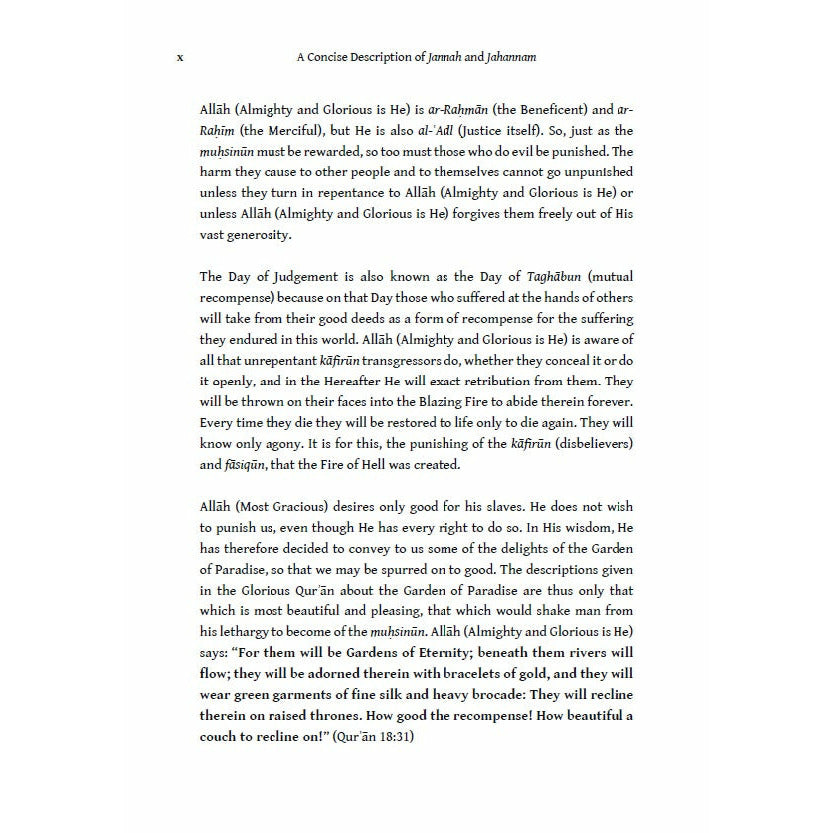 A Concise Description of Jannah & Jahannam