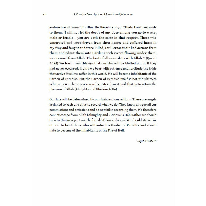 A Concise Description of Jannah & Jahannam