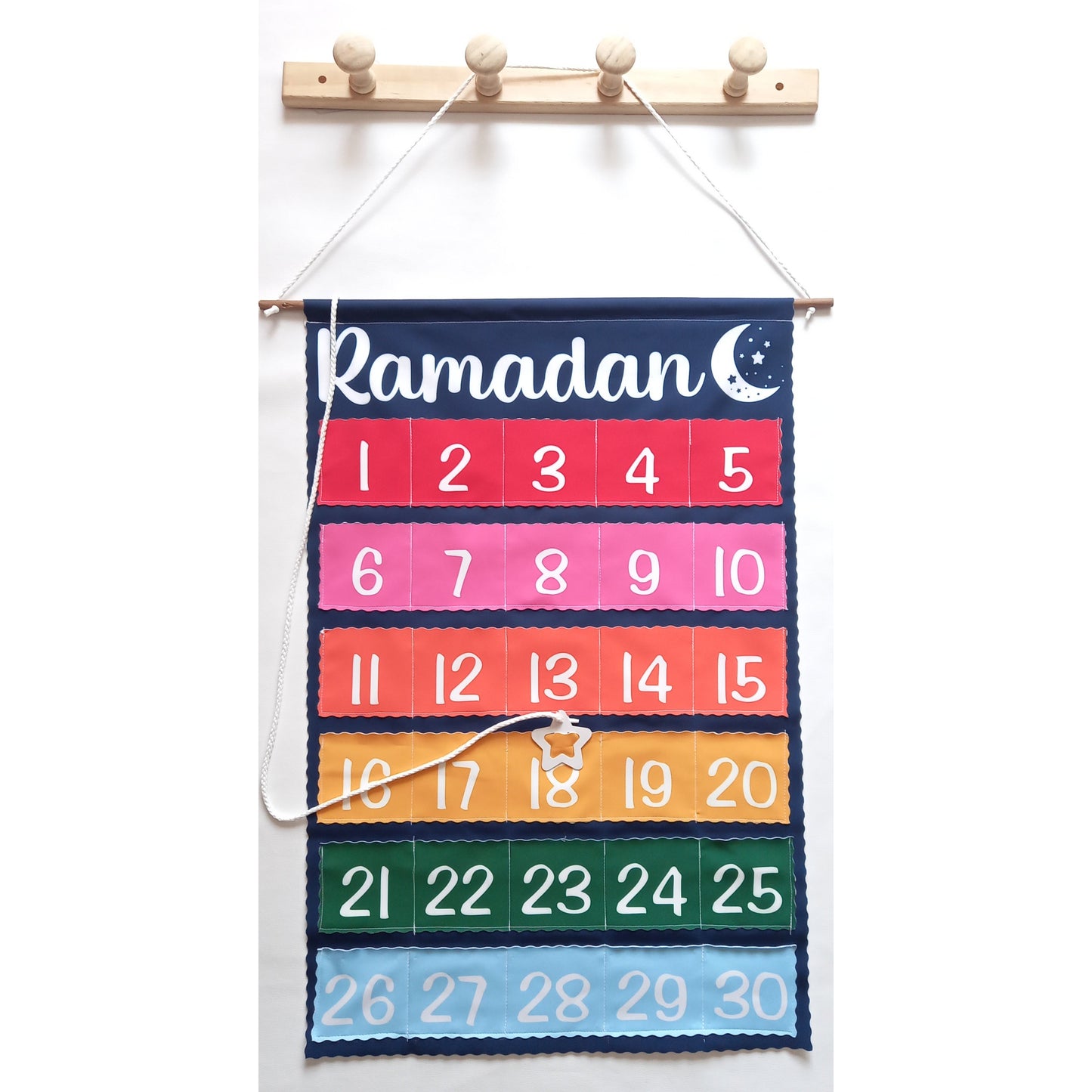 Handmade Colorful Ramadan Calendar (with Pockets)