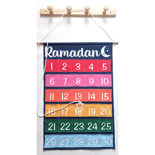 Handmade Colorful Ramadan Calendar (with Pockets)