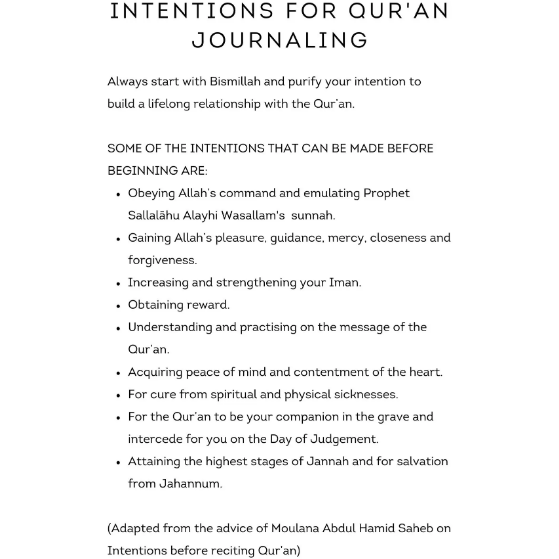Me and My Quran Journal