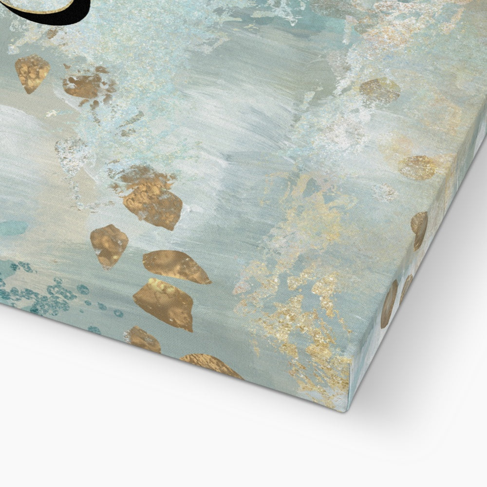 Bismillah & Alhamdulillah Canvas: Serene Gold