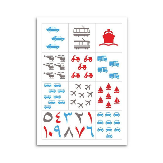 Arabic Number Counting Print
