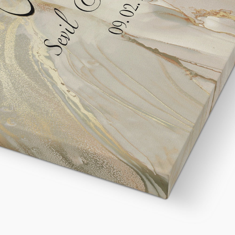 Personalisable Islamic Art Gift for Couples: "Eternal Rose" Canvas