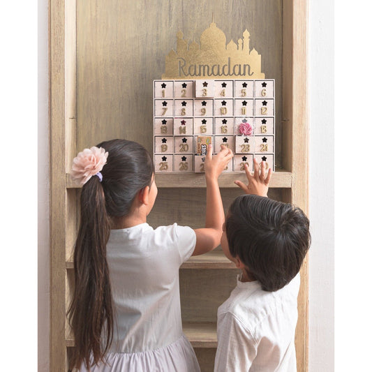 Laser Cut Ramadan 30 Drawers Calendar (Unpainted)