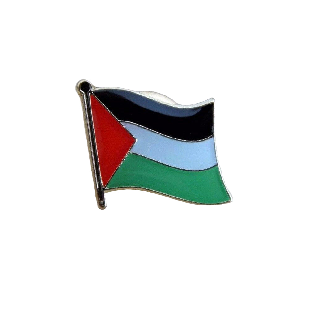 Palestine Flag: Metal Pin Badge