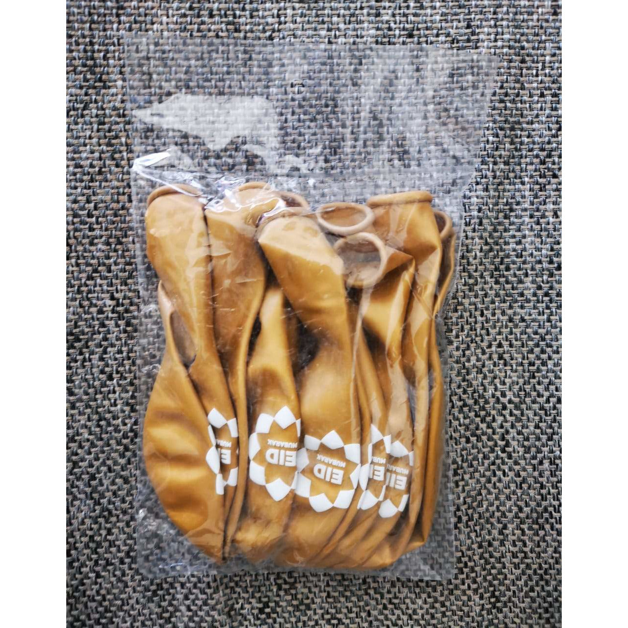 Gold Eid Mubarak Balloons (Pack of 10)