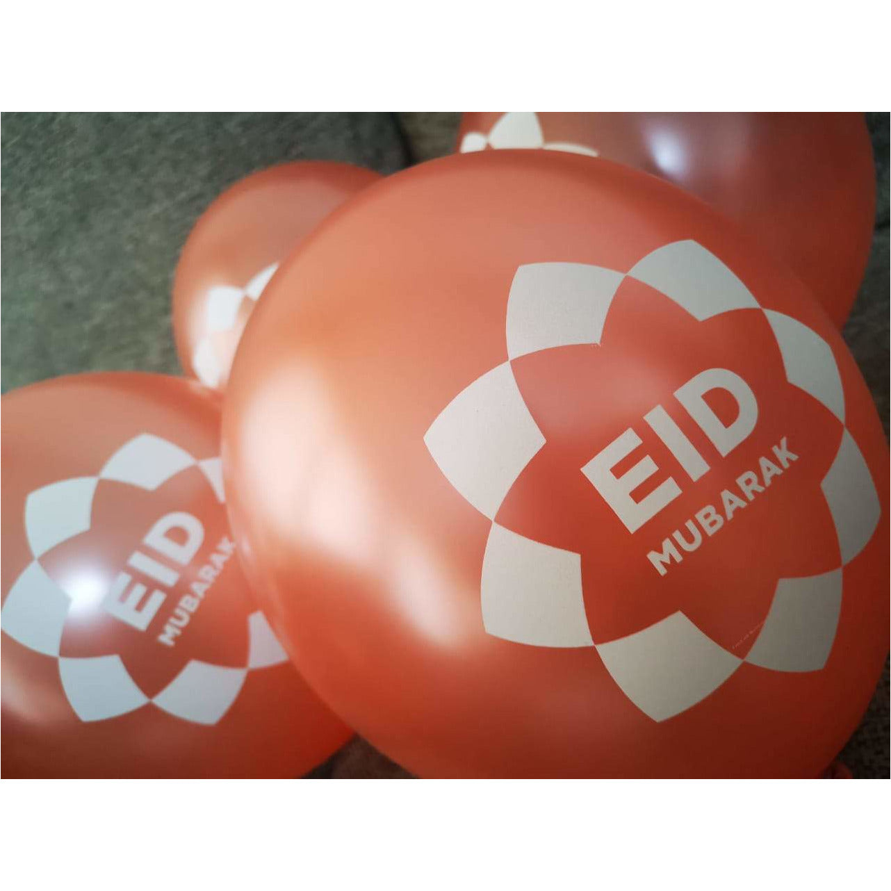 Rose Gold Eid Mubarak Balloons (Pack of 10)