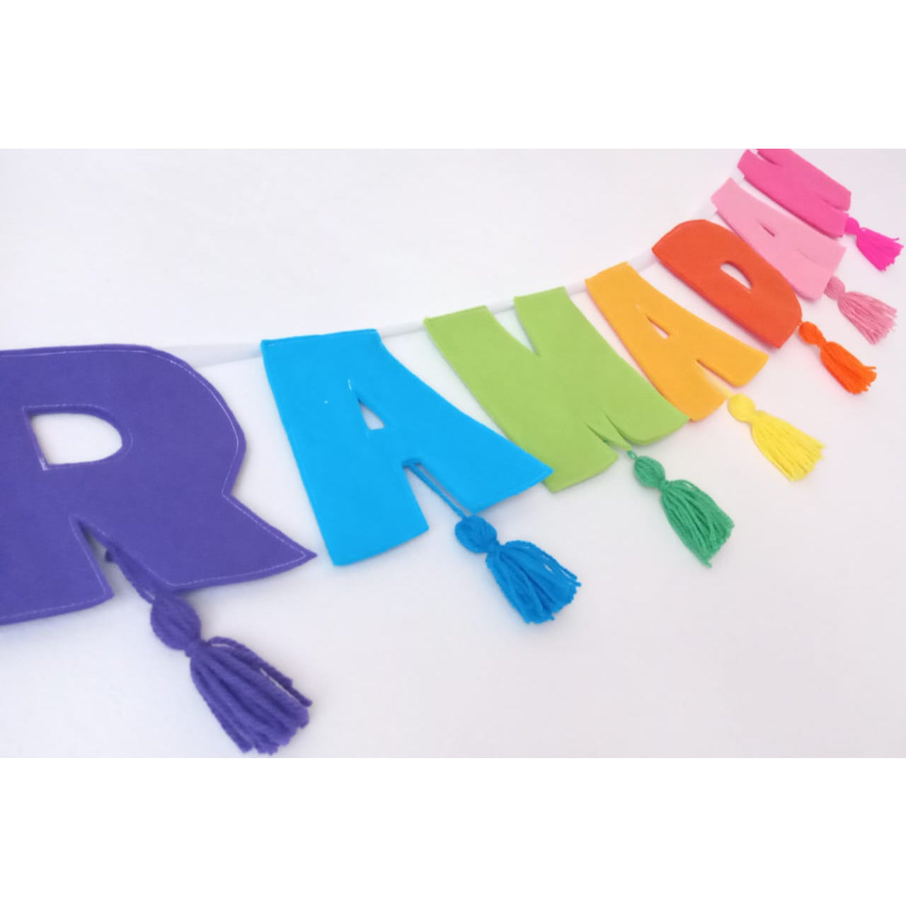 Ramadan Felt Garland with Tassles - Multicoloured