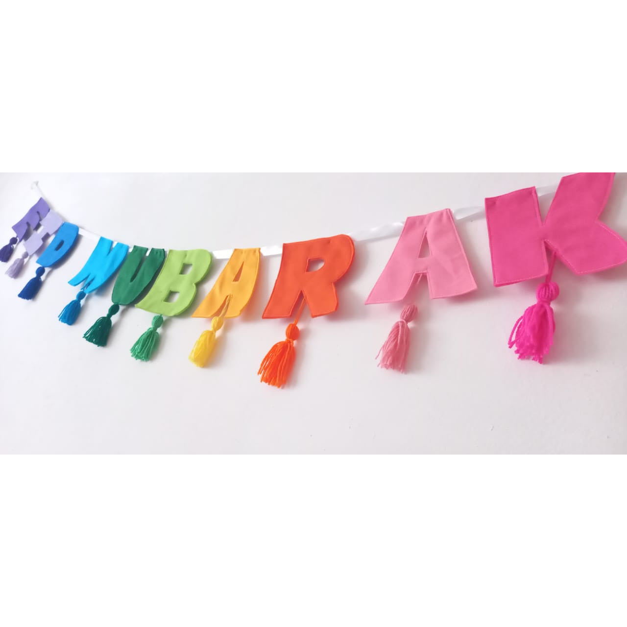 Eid Mubarak Felt Garland with Tassles