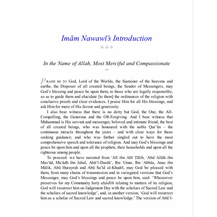 A Treasury of Hadith: A Commentary on Nawawi's Selection of Forty Prophetic Traditions