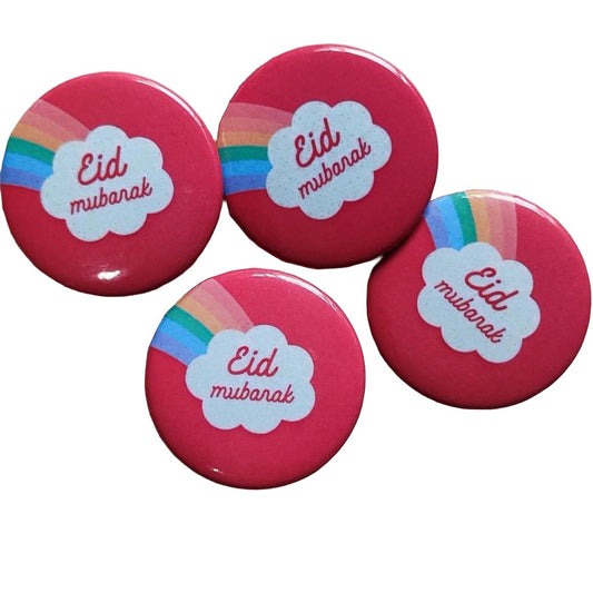 Eid Mubarak Badge - Pink Rainbow