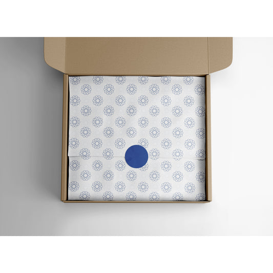 Tissue Paper: Blue Watercolour (Pack of 5 Sheets)