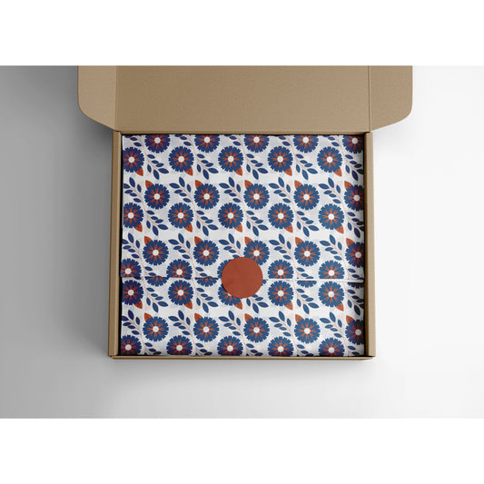 Tissue Paper: Retro Floral (Pack of 5 Sheets)