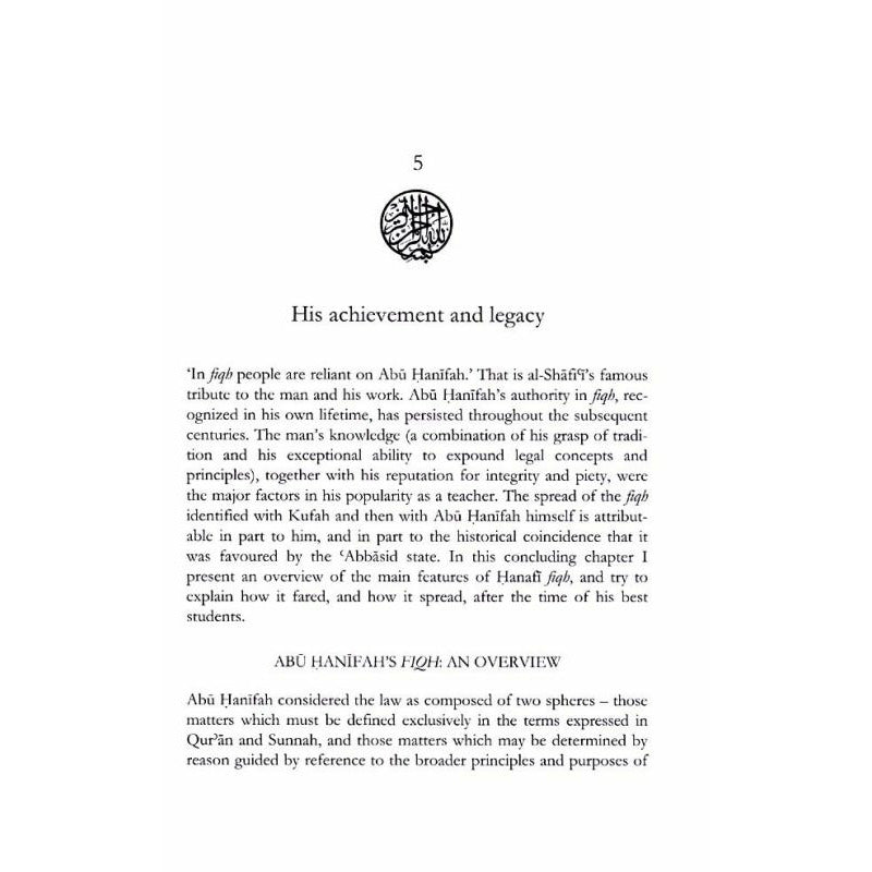 Abu Hanifah: His Life, Legal Method & Legacy