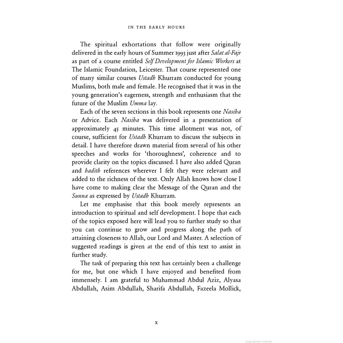 In the Early Hours: Reflections on Spiritual and Self Development