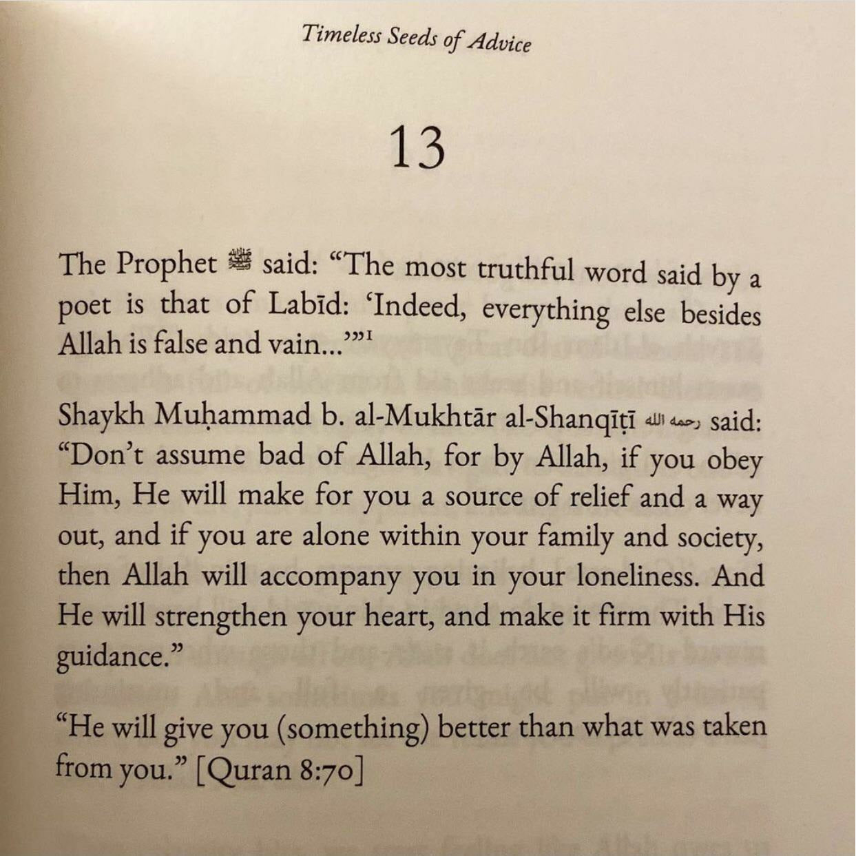 Timeless Seeds of Advice