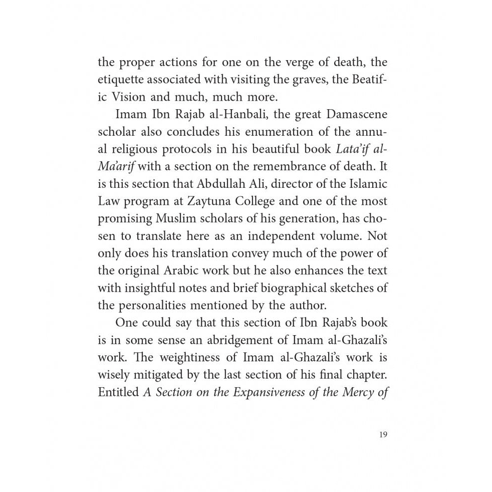 On Remembering Death
