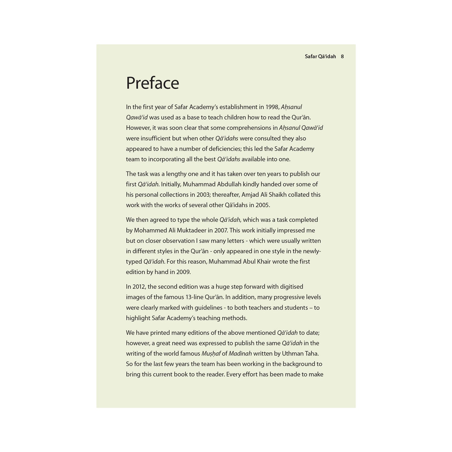 Complete Qaidah – Learn to Read Series by Safar (Madinah 15 Line Script)